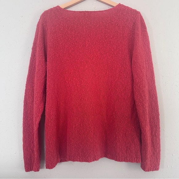 Additions by Chico’s Rust Red V-Neck Sweater Casual Textured XL - Picture 3 of 4